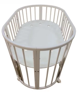 Кровать-трансформер с двумя матрасами Меррй Хаппй Мини матовая Слоновая кость / Merry Happy Mini_2