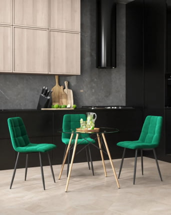 Стол круглый ЕАМЕС ДСВ НЕВ Д=80 прозрачный стеклянный / EAMES DSW NEW D=80_6