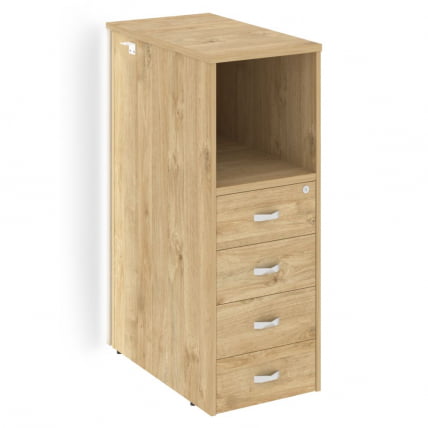 Тумба с подсветкой 4 ящика завершающая, правая ОНИКС О.Р-ТВ-4.С(Р) Тиквуд светлый / ONIX O.R-TV-4.S(R)_0