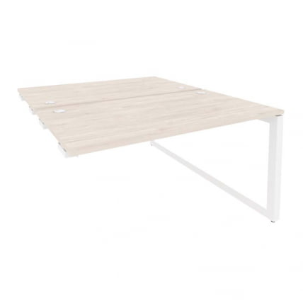 Стол-приставка двойной на О-образном м/к к опорым элем. ОНИКС О.МО-Д.СПР-3.8 Денвер Светлый/Белый / ONIX O.MO-D.SPR-3.8_0