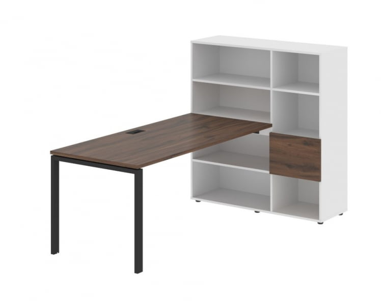 Рабочая станция ЕДИС ЕУРСТ 1217 Дуб Денвер темный Черный Белый / EDIS EURST_0