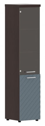 Шкаф колонка комбинированная с топом (левый) Торр ЛУКС ТЛХC 42.2 Л Венге Магия Серо-голубой / Torr LUX TLHC L_0