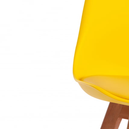 Стул ТУЛИП (мод. 73) / 1 шт. в упаковке дерево/пластик/ПУ, 48.5*52.5*83cм, желтый / TULIP (mod. 48.5*52.5*83cм,_8