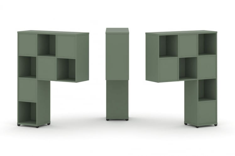 Надставка на стол высокая двухсторонняя + задняя стенка (8 шт.) CОНCЕПТ CН.ДНВ-001 Кобо Черный металл / CONCEPT CN.DNV-001_0