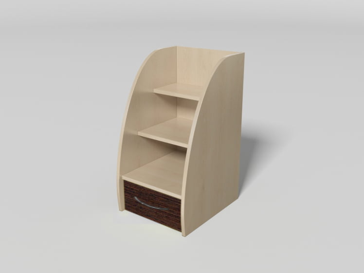 Лестница с ящиком №11 Дуб молочный/Венге_0