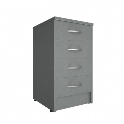 Тумба приставная (с замком) Рива А.ТП-4Ф-С Серый / Riva А.ТП-4F-S_0