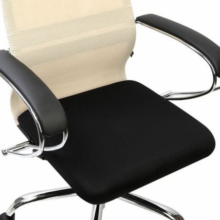 Кресло руководителя БРАБИКС ПРЕМИУМ Ултимате ЕКС-800 хром Черное/бежевое / BRABIX PREMIUM Ultimate EX-800_6