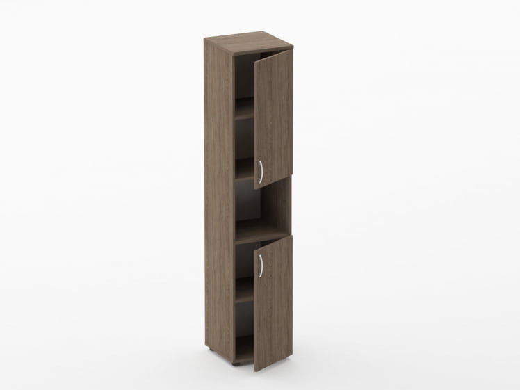 Шкаф высокий закрытый с нишей Глассй 6.19.11Пр Дуб Верцаска / Glassy_1