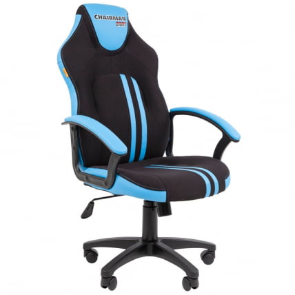 Кресло геймерское CХАИРМАН ДРАЙВ (ГАМЕ) 26 Новое (НЕВ) Черный-голубой / CHAIRMAN (GAME) (NEW)_0