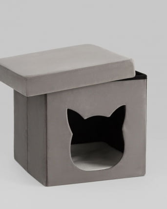 Пуф складной с ящиком Сторе Пет антрацитовый / Store Pet_4