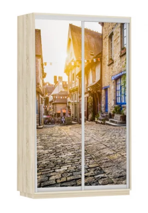 Шкаф-купе двухдверный Экспресс Дуо 1200х2400х Улица/Дуб сонома / 1200х2400h_0