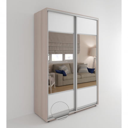 Шкаф-купе 2-х дверный Акцент-Дуэт КВ 1000х600 Ясень шимо светлый_0