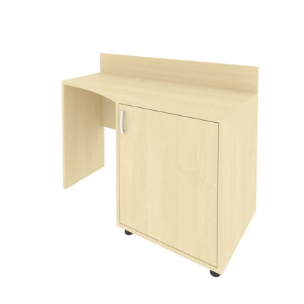 Стол (узкий) с тумбой и бортиком (правый) ЛИГХТ С-СТУ-120 Пр Клен / LIGHT_0