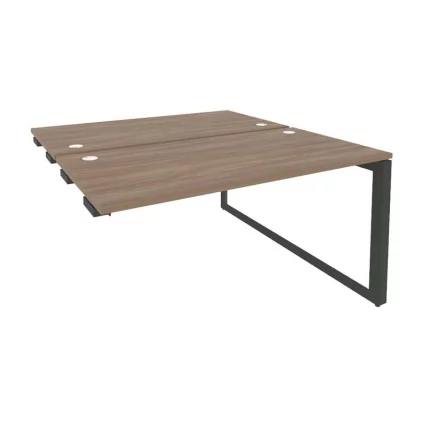 Стол-приставка двойной на О-образном м/к к опорым элем. ОНИКС О.МО-Д.СПР-3.7 Дуб Аризона/Антрацит / ONIX O.MO-D.SPR-3.7_0