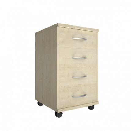 Тумба подкатная (4 ящика, с замком) Рива А.ТМ-4Ф Клен / Riva А.ТМ-4F_0