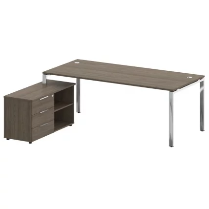 Стол рабочий руководителя с опорной тумбой левый МЕТАЛ СЙСТЕМ ДИРЕCТ БГ.СРТ-6.9 Л Вяз Благородный / METAL SYSTEM DIRECT_0