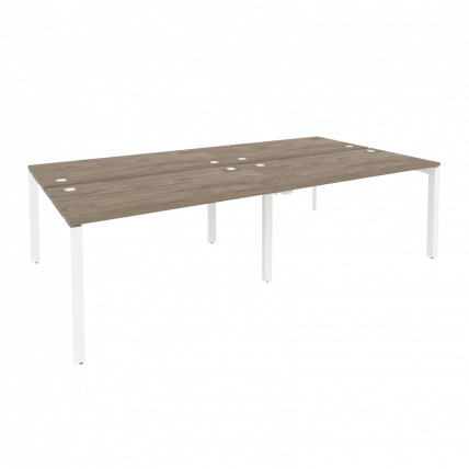 Рабочая станция на П-образном м/к ОНИКС О.МП-Д.РС-4.3.7 Тиквуд Темный/Белый / ONIX O.MP-D.RS-4.3.7_0