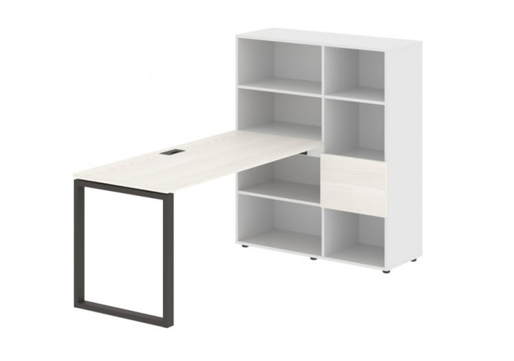 Рабочая станция ЕДИС ЕКРСТ 1115 Ясень Траун Мокко Белый / EDIS EQRST_0