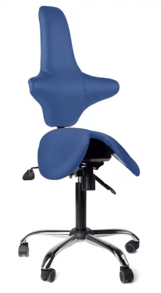 Кресло-седло со спинкой ЕЗСоло Баcк Синий / EZSolo Back_0