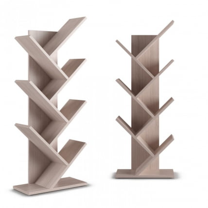 Стойка для книг Акцент СК-7 (7 полок) Ясень шимо светлый_0