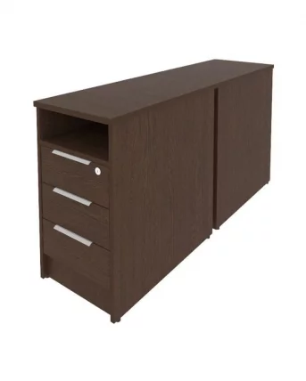 Тумба приставная двойная Метал Сйстем Б.ТП-2 Венге/Серый / Metal System_0