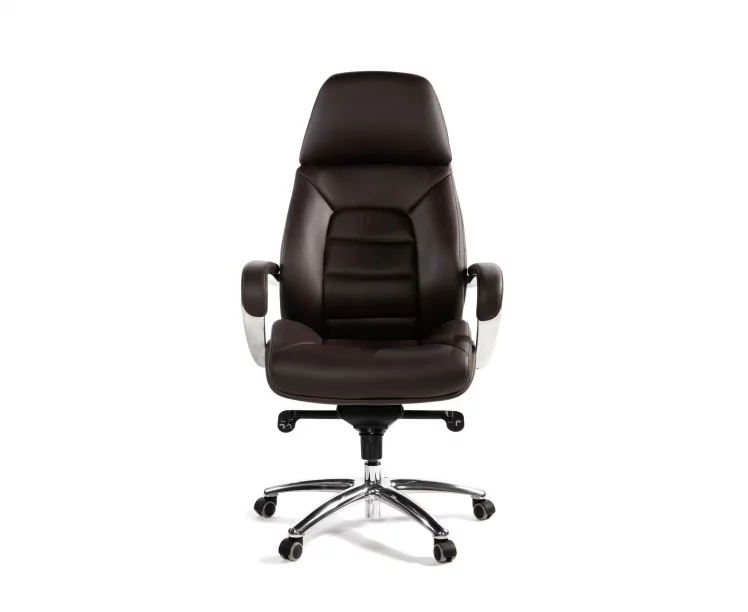 Кресло руководителя ПОРСCХЕ кожа Коричневый / PORSCHE_1
