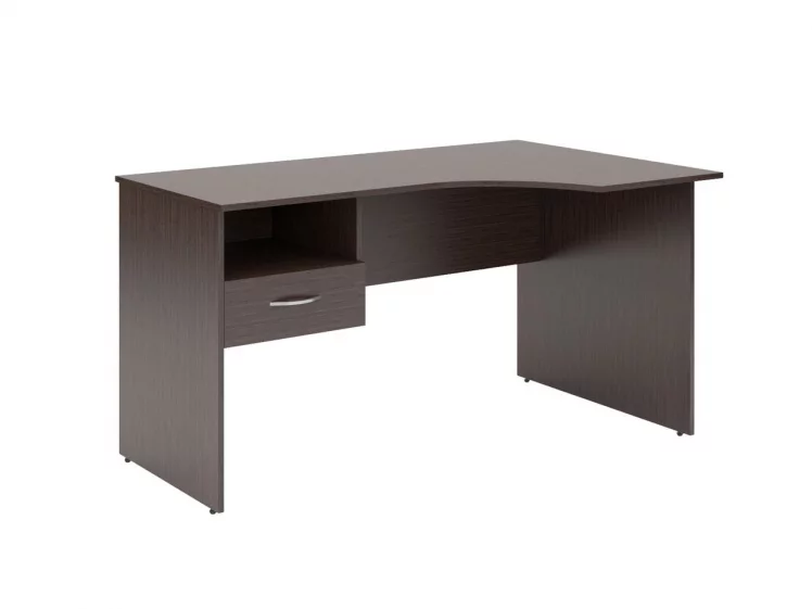 Стол письменный правый СЕТ140-1 Р c подвесной тумбой Легно Темный / SET140-1 R c_0