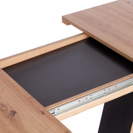 Стол обеденный ВОКС ЛДСП, 132-172кс85кс75,5 см, Дуб артисан/Графит / VOX 132-172x85x75,5_13