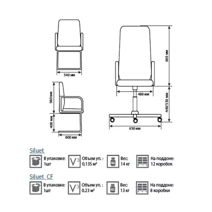 Офисное кресло Силует ДФ ПЛН C38 / Siluet DF PLN C38_1