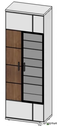 Шкаф-витрина Корано Бм.Кор-01 левый Ольха_0