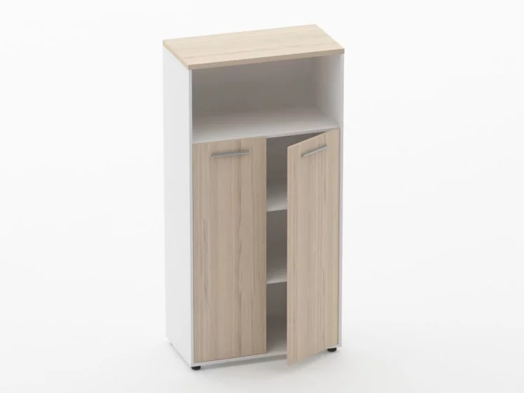 Шкаф 3 широкий закрытый с нишей Дека 10.16.131 Туя/Белый / Deka_1