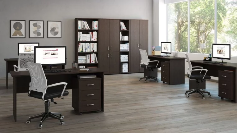 Комплект мебели для персонала Тренд ТРД11 Темный дуб / Trend TRD11_0