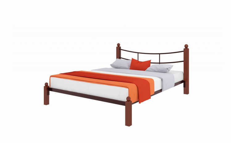 Кровать София Лукс 1400х1900 Коричневая / Lux_0