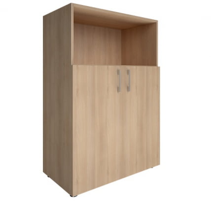 Шкаф книжный средний полуоткрытый без топа ЙАЛТА ЛТ-СТ 2.1Р Снежная Платина / YALTA LT-ST 2.1R_0