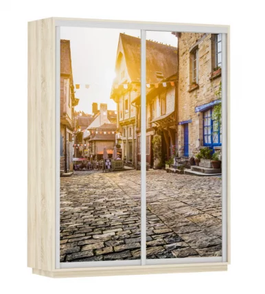 Шкаф-купе двухдверный Экспресс Дуо 1600х2400х Улица/Дуб сонома / 1600х2400h_0