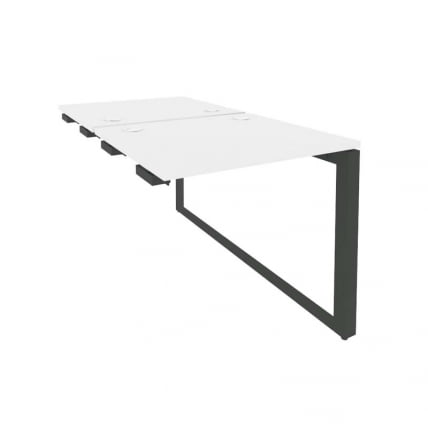 Стол-приставка двойной на О-образном м/к к опорым элем. ОНИКС О.МО-Д.СПР-0.7 Белый Бриллиант/Антрацит / ONIX O.MO-D.SPR-0.7_0