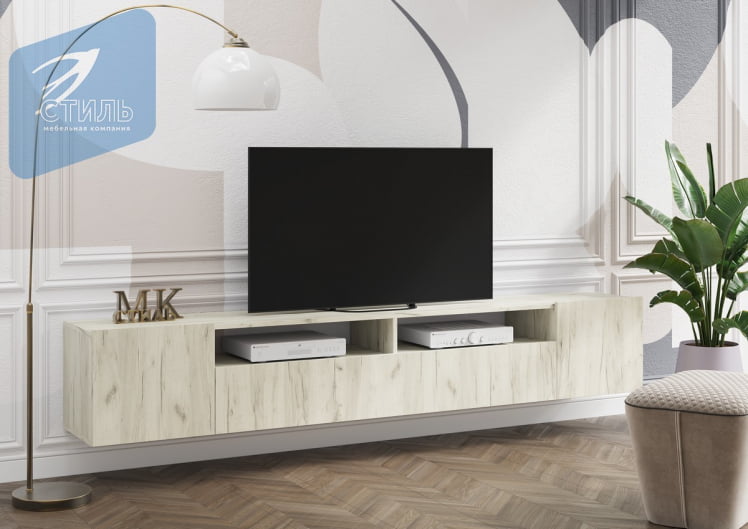 Тумба под ТВ Соло-16 ТВ Дуб крафт белый / TV_0