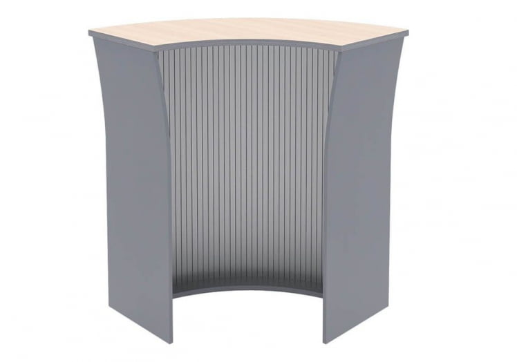 Стойка ресепшн угловая ИМАГО РС-5 Клен Металлик / IMAGO_0