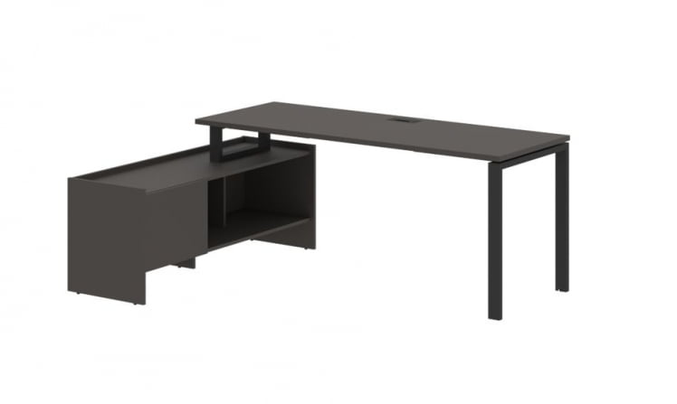 Стол с тумбой ЕДИС ЕУCТ 19614 Мокко Черный / EDIS EUCT_0