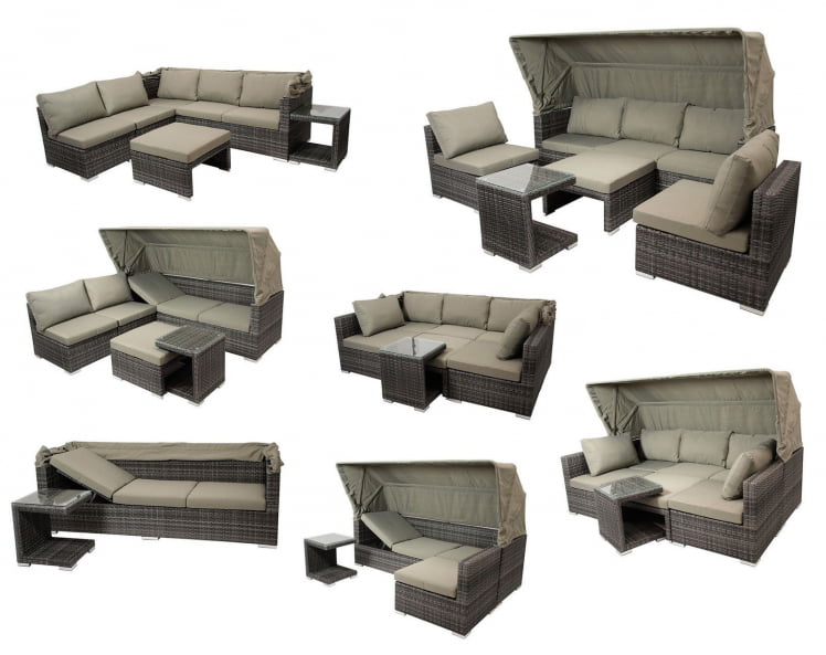 Диван-трансформер из искусственного ротанга АФМ-320 Беиге / AFM-320 Beige_1