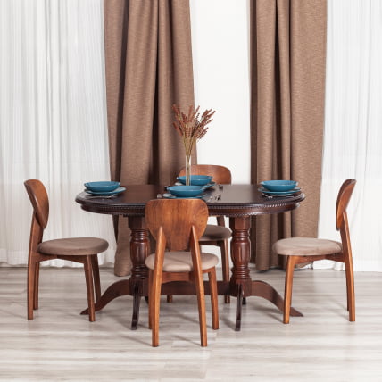 Стол CОППОЛА бук, мдф, 140+40кс80кс77см, Тобаcко, узор прямой / COPPOLA 140+40x80x77см, Tobacco,_11