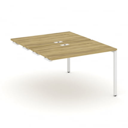 Двойной стол-приставка к опорным тумбам/шкафам CОНCЕПТ CН.ДСПР-002 Дуб Винченцо Белый / CONCEPT CN.DSPR-002_0