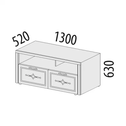 Тумба с колоннами Венеция 32.01 Сосна Астрид Ваниль_5
