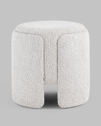 Пуф Такс букле (светло-серый) / Taks_4