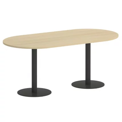 Стол овальный ХОМЕ ОФФИCЕ ВР.СП-5-180.1 Акация Лорка/Антрацит металл / HOME OFFICE VR.SP-5-180.1_0