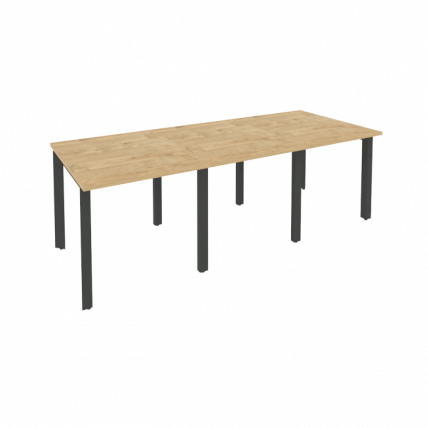 Стол переговорный (3 столешницы) ОНИКС О.МП-ПРГ-3.0 Тиквуд Светлый/Антрацит / ONIX O.MP-PRG-3.0_0