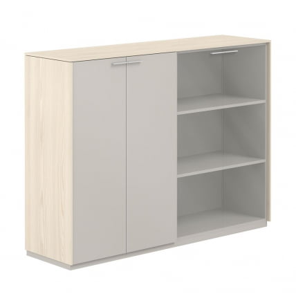 Шкаф средний двойной Атлас НЗ-0315+НЗ-0325.ЙН.ГС.ГЛ Ясень Наварра Серый камень / Atlas NZ-0315+NZ-0325.YN.GS.GL_0