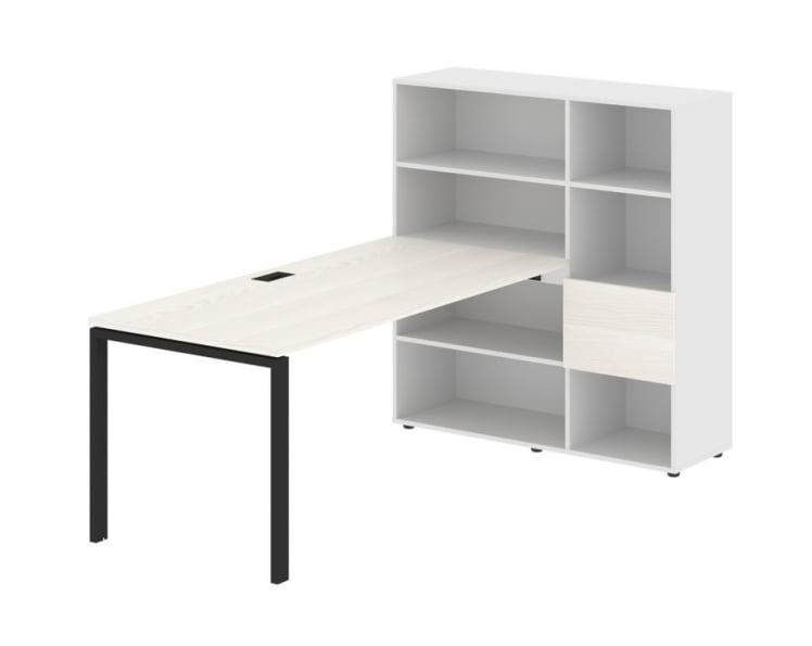 Рабочая станция ЕДИС ЕУРСТ 1217 Ясень Траун Черный Белый / EDIS EURST_0