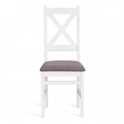 Стул CРОССМАН (комплект) НЕВ, Многослойный березовый шпон, 41х40х100 см, вхите/велюр темно-серый / CROSSMAN NEW, white/велюр_4