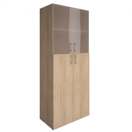 Шкаф книжный со стеклом без топа ЙАЛТА ЛТ-СТ 1.7	Снежная Патина / YALTA LT-ST_0